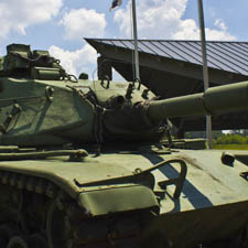 Tank on display
